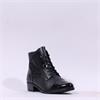 Remonte Low Block Heel Laced Ankle Boot - Black Combi